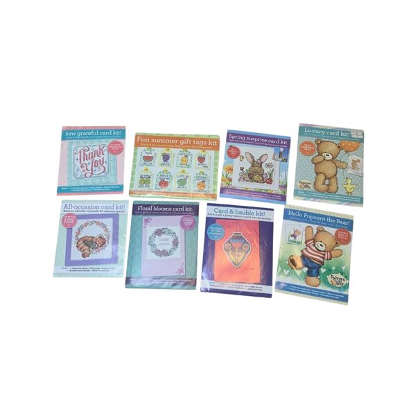 The World of Cross Stitching Lot of 8 Card Making Kits Variety Crafty - Picture 1 of 6